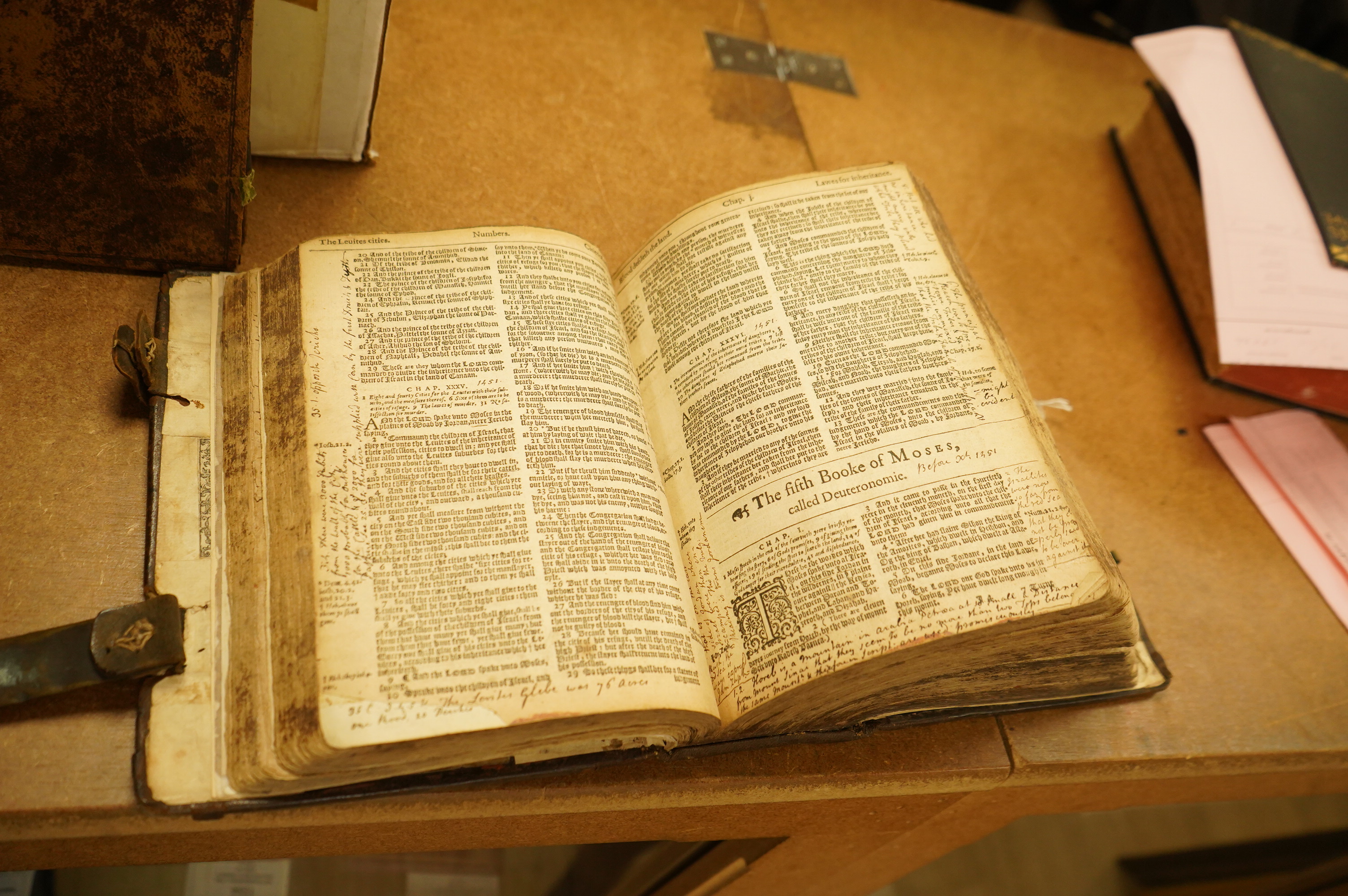 A BIBLE ARCHIVE - A highly unusual collection of three English Bibles, having belonged to the Whytehead family (of Yorkshire's North and East Ridings); comprising The Bishops' (1573 edition), a Geneva (1603 edition) and
